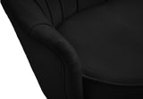 Gardenia Velvet / Engineered Wood / Metal / Foam Contemporary Black Velvet Sofa - 80" W x 31" D x 31" H