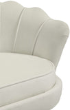 Gardenia Velvet / Engineered Wood / Metal / Foam Contemporary Cream Velvet Chair - 32" W x 31" D x 31" H