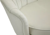 Gardenia Velvet / Engineered Wood / Metal / Foam Contemporary Cream Velvet Chair - 32" W x 31" D x 31" H