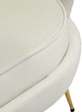 Gardenia Velvet / Engineered Wood / Metal / Foam Contemporary Cream Velvet Chair - 32" W x 31" D x 31" H