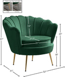 Gardenia Velvet / Engineered Wood / Metal / Foam Contemporary Green Velvet Chair - 32" W x 31" D x 31" H