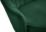 Gardenia Velvet / Engineered Wood / Metal / Foam Contemporary Green Velvet Chair - 32" W x 31" D x 31" H