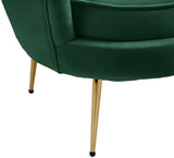 Gardenia Velvet / Engineered Wood / Metal / Foam Contemporary Green Velvet Chair - 32" W x 31" D x 31" H