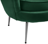 Gardenia Velvet / Engineered Wood / Metal / Foam Contemporary Green Velvet Chair - 32" W x 31" D x 31" H