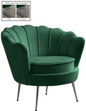 Gardenia Velvet / Engineered Wood / Metal / Foam Contemporary Green Velvet Chair - 32" W x 31" D x 31" H