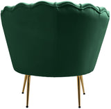 Gardenia Velvet / Engineered Wood / Metal / Foam Contemporary Green Velvet Chair - 32" W x 31" D x 31" H