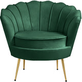 Gardenia Velvet / Engineered Wood / Metal / Foam Contemporary Green Velvet Chair - 32" W x 31" D x 31" H