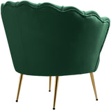 Gardenia Velvet / Engineered Wood / Metal / Foam Contemporary Green Velvet Chair - 32" W x 31" D x 31" H