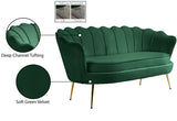 Gardenia Velvet / Engineered Wood / Metal / Foam Contemporary Green Velvet Loveseat - 60" W x 31" D x 31" H