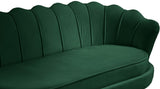 Gardenia Velvet / Engineered Wood / Metal / Foam Contemporary Green Velvet Loveseat - 60" W x 31" D x 31" H