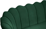 Gardenia Velvet / Engineered Wood / Metal / Foam Contemporary Green Velvet Loveseat - 60" W x 31" D x 31" H