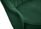 Gardenia Velvet / Engineered Wood / Metal / Foam Contemporary Green Velvet Loveseat - 60" W x 31" D x 31" H