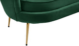 Gardenia Velvet / Engineered Wood / Metal / Foam Contemporary Green Velvet Loveseat - 60" W x 31" D x 31" H