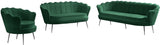 Gardenia Velvet / Engineered Wood / Metal / Foam Contemporary Green Velvet Loveseat - 60" W x 31" D x 31" H