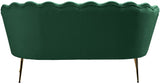 Gardenia Velvet / Engineered Wood / Metal / Foam Contemporary Green Velvet Loveseat - 60" W x 31" D x 31" H