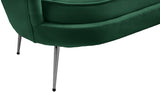 Gardenia Velvet / Engineered Wood / Metal / Foam Contemporary Green Velvet Sofa - 80" W x 31" D x 31" H