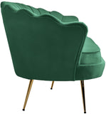 Gardenia Velvet / Engineered Wood / Metal / Foam Contemporary Green Velvet Sofa - 80" W x 31" D x 31" H