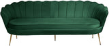 Gardenia Velvet / Engineered Wood / Metal / Foam Contemporary Green Velvet Sofa - 80" W x 31" D x 31" H