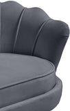 Gardenia Velvet / Engineered Wood / Metal / Foam Contemporary Grey Velvet Chair - 32" W x 31" D x 31" H