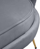 Gardenia Velvet / Engineered Wood / Metal / Foam Contemporary Grey Velvet Chair - 32" W x 31" D x 31" H