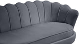 Gardenia Velvet / Engineered Wood / Metal / Foam Contemporary Grey Velvet Loveseat - 60" W x 31" D x 31" H