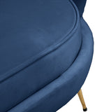 Gardenia Velvet / Engineered Wood / Metal / Foam Contemporary Navy Velvet Chair - 32" W x 31" D x 31" H