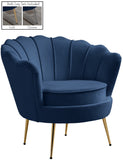 Gardenia Velvet / Engineered Wood / Metal / Foam Contemporary Navy Velvet Chair - 32" W x 31" D x 31" H