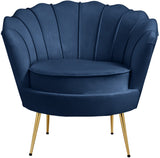 Gardenia Velvet / Engineered Wood / Metal / Foam Contemporary Navy Velvet Chair - 32" W x 31" D x 31" H