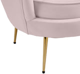 Gardenia Velvet / Engineered Wood / Metal / Foam Contemporary Pink Velvet Chair - 32" W x 31" D x 31" H