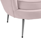 Gardenia Velvet / Engineered Wood / Metal / Foam Contemporary Pink Velvet Chair - 32" W x 31" D x 31" H