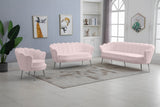 Gardenia Velvet / Engineered Wood / Metal / Foam Contemporary Pink Velvet Chair - 32" W x 31" D x 31" H