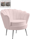 Gardenia Velvet / Engineered Wood / Metal / Foam Contemporary Pink Velvet Chair - 32" W x 31" D x 31" H