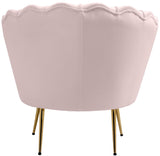 Gardenia Velvet / Engineered Wood / Metal / Foam Contemporary Pink Velvet Chair - 32" W x 31" D x 31" H