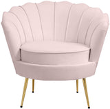 Gardenia Velvet / Engineered Wood / Metal / Foam Contemporary Pink Velvet Chair - 32" W x 31" D x 31" H