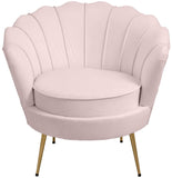 Gardenia Velvet / Engineered Wood / Metal / Foam Contemporary Pink Velvet Chair - 32" W x 31" D x 31" H