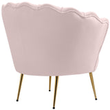 Gardenia Velvet / Engineered Wood / Metal / Foam Contemporary Pink Velvet Chair - 32" W x 31" D x 31" H