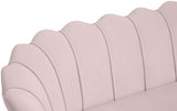 Gardenia Velvet / Engineered Wood / Metal / Foam Contemporary Pink Velvet Loveseat - 60" W x 31" D x 31" H