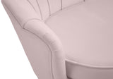 Gardenia Velvet / Engineered Wood / Metal / Foam Contemporary Pink Velvet Loveseat - 60" W x 31" D x 31" H