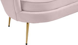 Gardenia Velvet / Engineered Wood / Metal / Foam Contemporary Pink Velvet Loveseat - 60" W x 31" D x 31" H