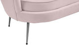 Gardenia Velvet / Engineered Wood / Metal / Foam Contemporary Pink Velvet Loveseat - 60" W x 31" D x 31" H