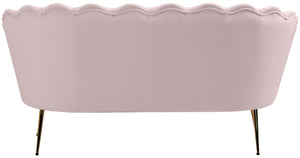 Gardenia Velvet / Engineered Wood / Metal / Foam Contemporary Pink Velvet Loveseat - 60" W x 31" D x 31" H