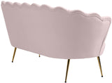 Gardenia Velvet / Engineered Wood / Metal / Foam Contemporary Pink Velvet Loveseat - 60" W x 31" D x 31" H