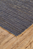 Kaelani Natural Handmade Area Rug, Solid, Midnight Blue/Brown, 9ft-6in x 13ft-6in
