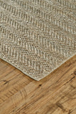 Kaelani Natural Handmade Area Rug, Solid Color, Dove Gray, 9ft-6in x 13ft-6in
