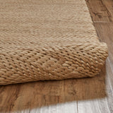 Kaelani Natural Handmade Area Rug, Solid Color, Biscuit Tan, 9ft-6in x 13ft-6in