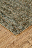 Kaelani Natural Handmade Area Rug, Solid Color, Ice Green/Tan, 9ft-6in x 13ft-6in