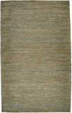Kaelani Natural Handmade Area Rug, Solid Color, Ice Green/Tan, 9ft-6in x 13ft-6in