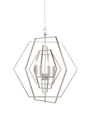 Hexagon Chandelier - Silver