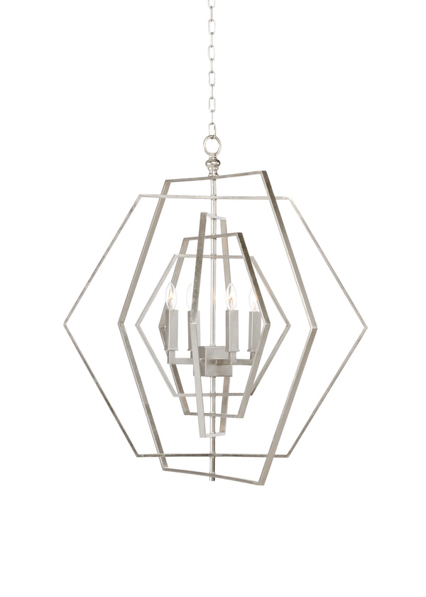 Hexagon Chandelier - Silver
