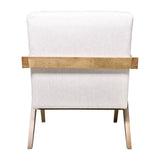 Sagebrook Home Contemporary Wood - Scandinavian Accent Chair - Ivory 17051-03 Ivory/beige Non-woven Fabric